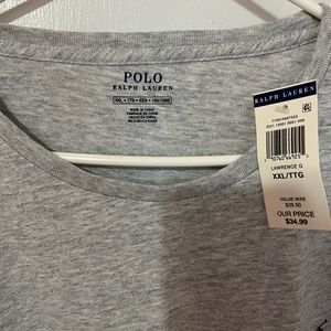 Gray Ralph Lauren crew neck T-shirt
